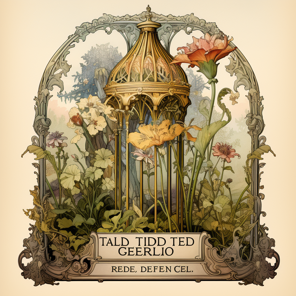 Art Nouveau terrarium in Gilded Garden