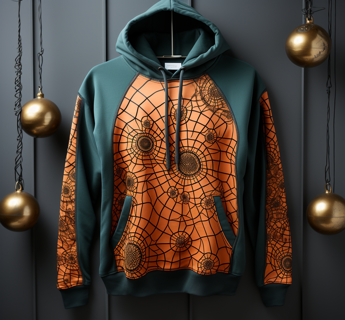 Psychedelic Gilded Hip Hop Hoodie Pattern