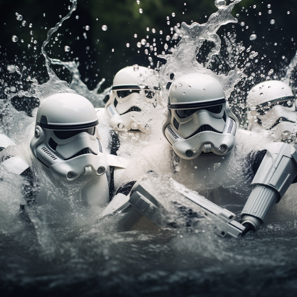 Storm Troopers shaving with Gillette's finest