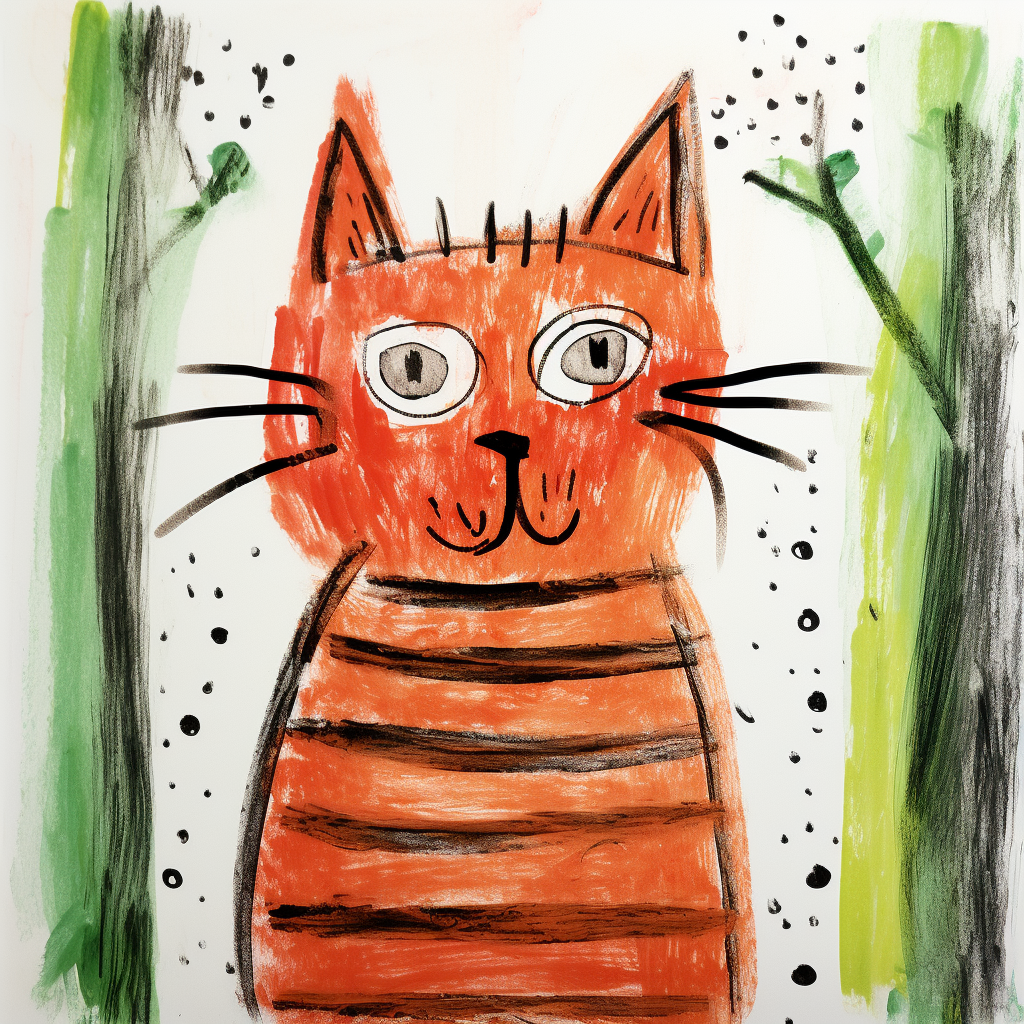 Ginger cat with white stripes