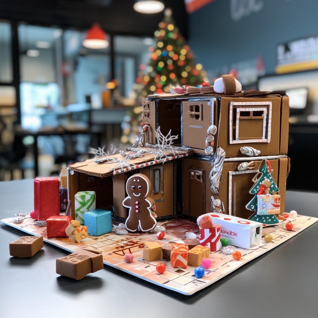 Gingerbread Christmas Candy Home