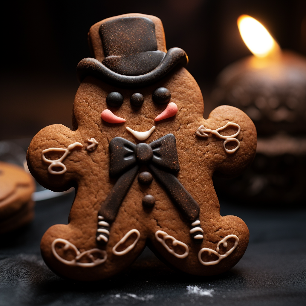 Gingerbread Cookie with Festive Decoration