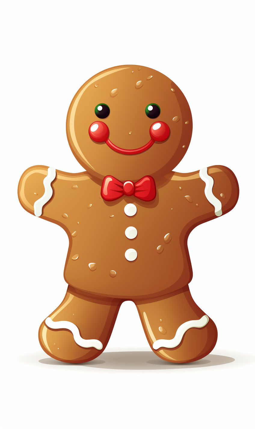 Cute gingerbread man cookie