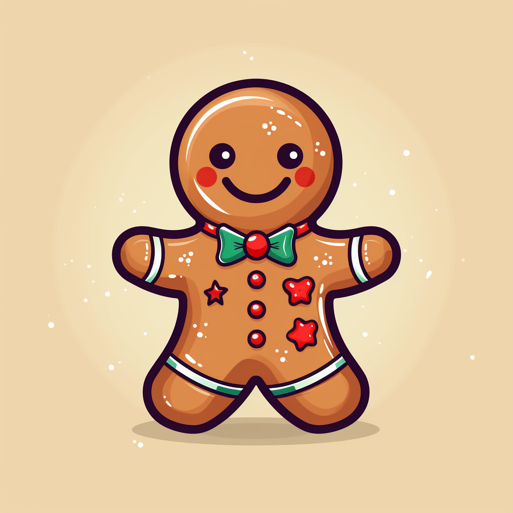 Gingerbreadman Cookie with Festive Vibes