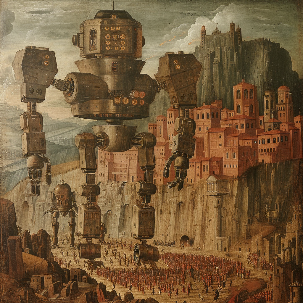 Giotto robot army painting