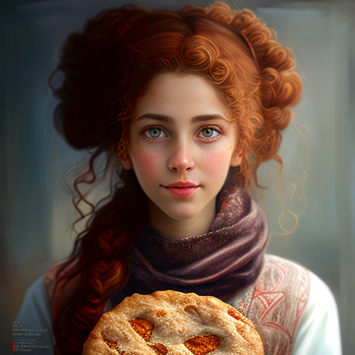 Girl holding Buskrem cookies and Künefe hairs