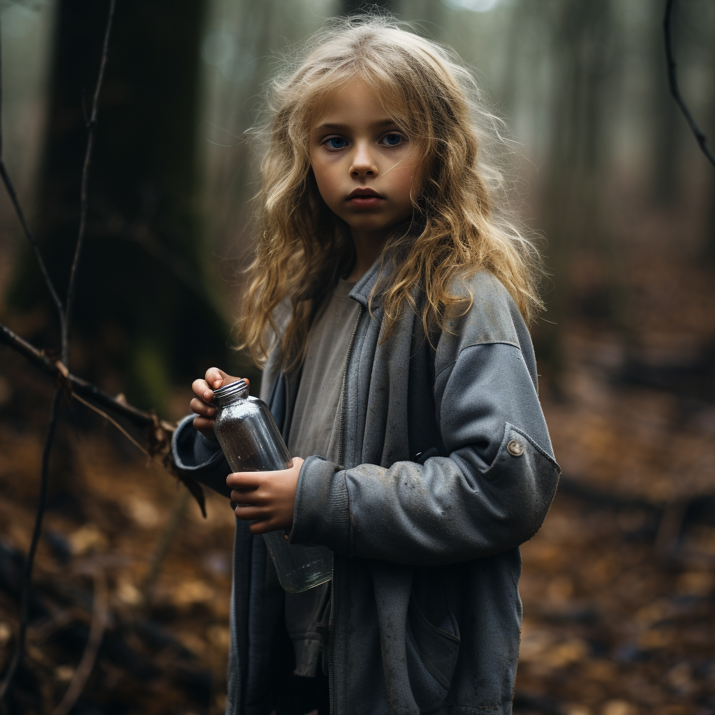 Girl Children Drinking Water