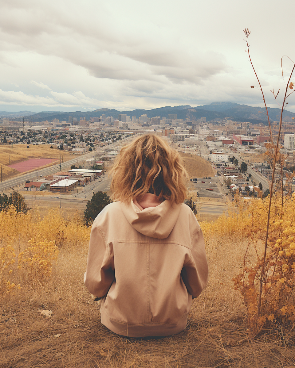 Girl hiking in Colorado with picturesque scenery