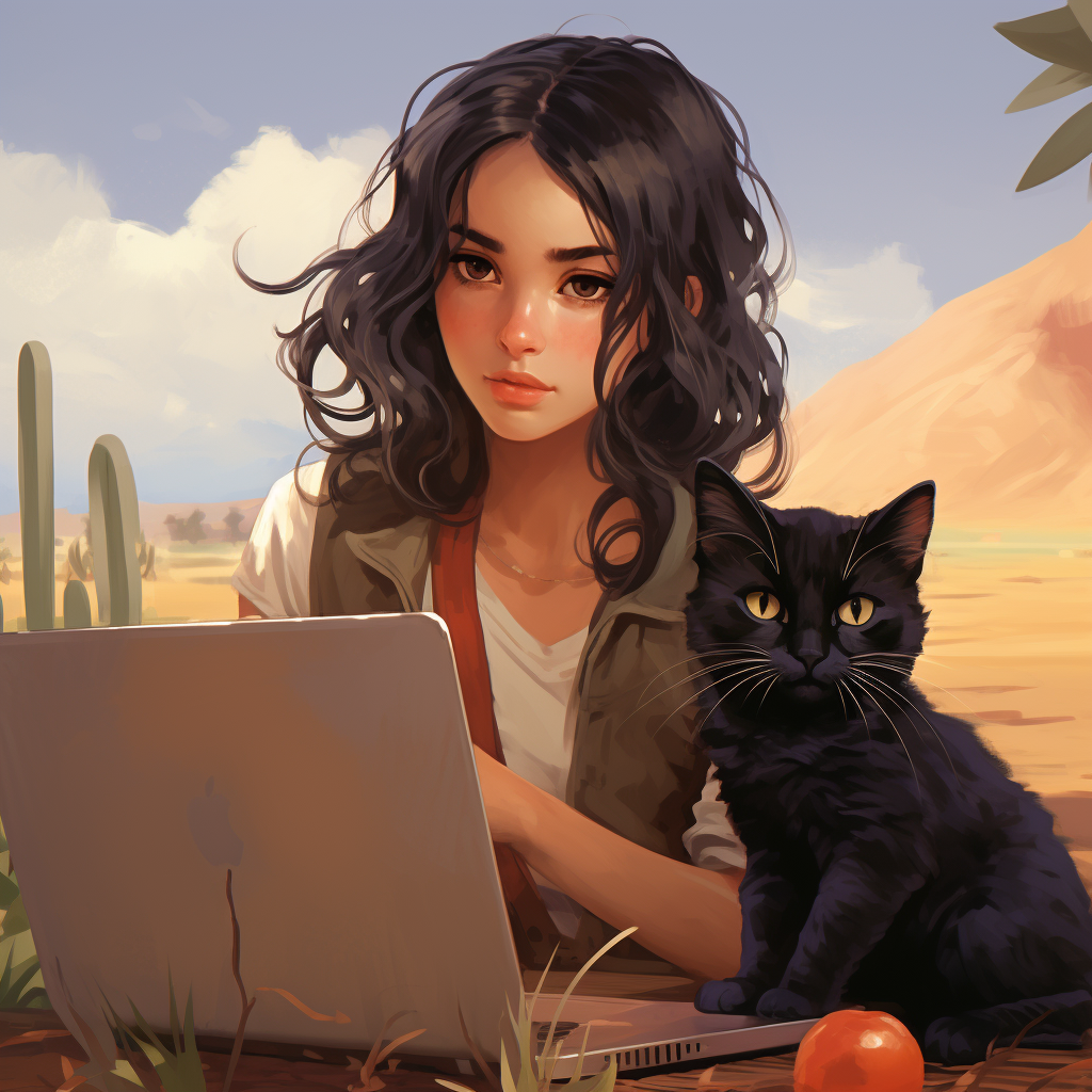 Girl playing Stardew Valley on MacBook Pro