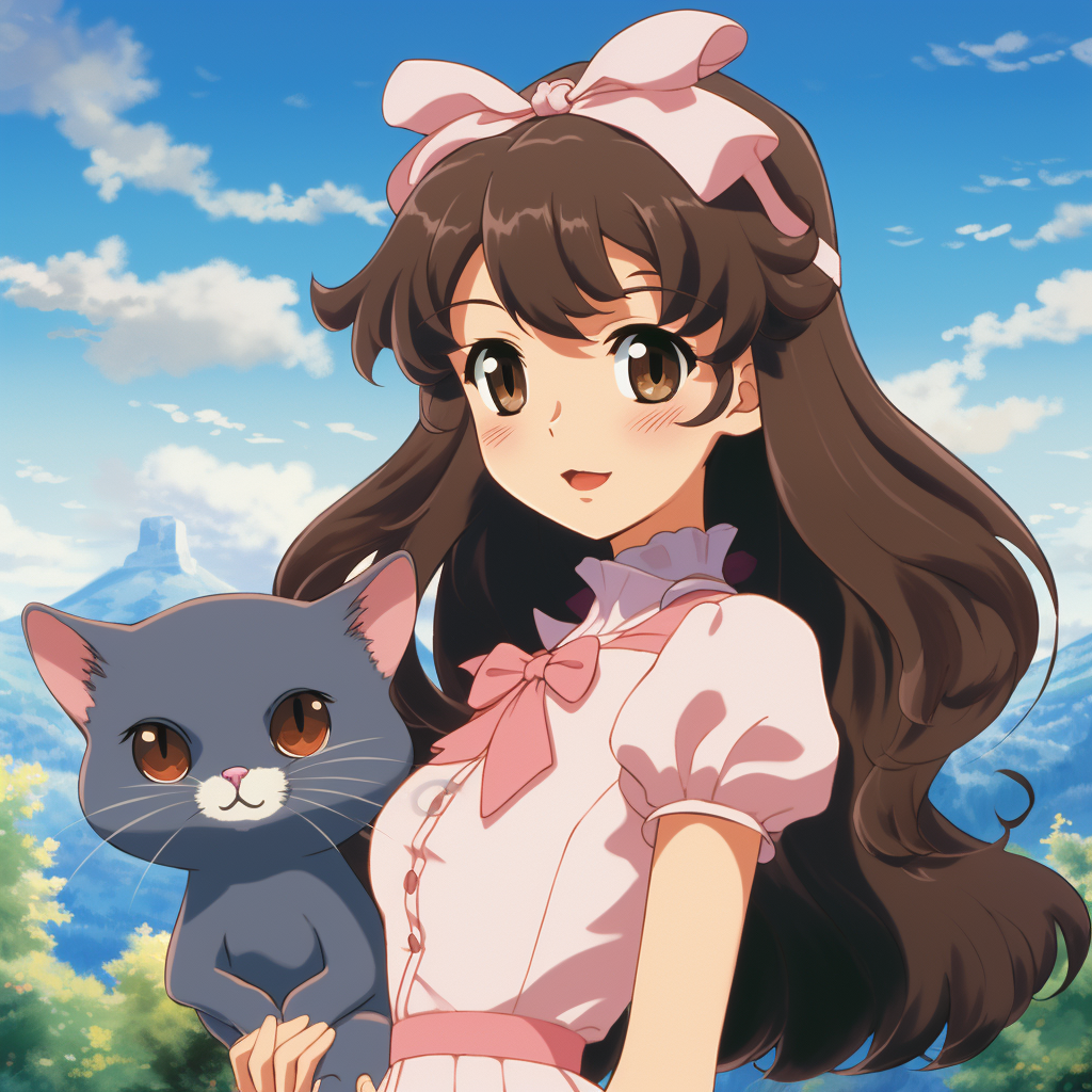 Cute girl Pokémon trainer with cat ears