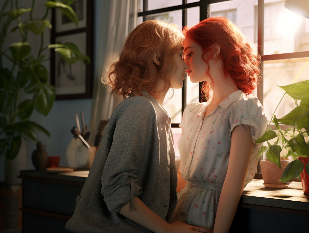 Two girlfriends whispering secrets with intense expressions