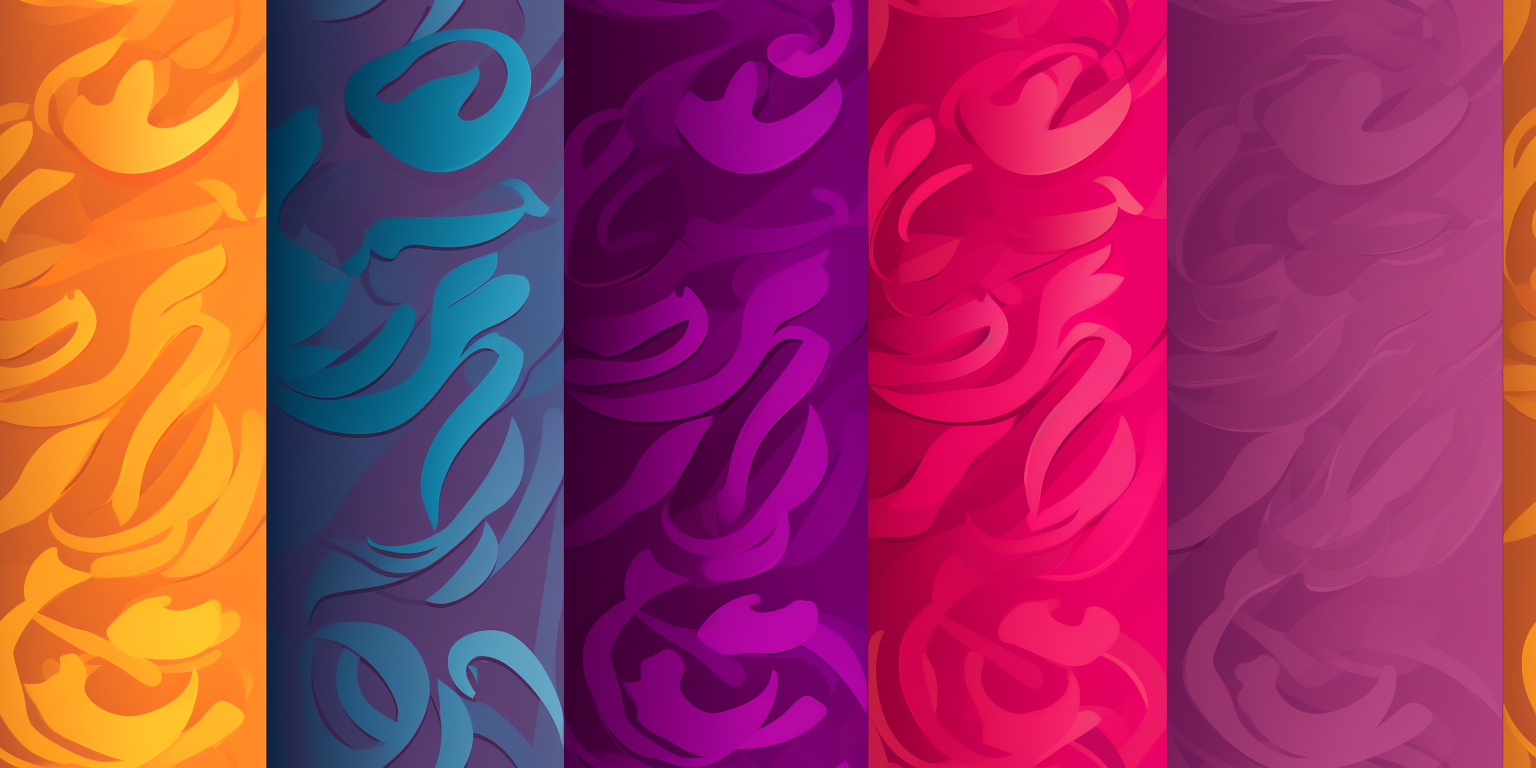 Girly swirly patterns in CMYK colors
