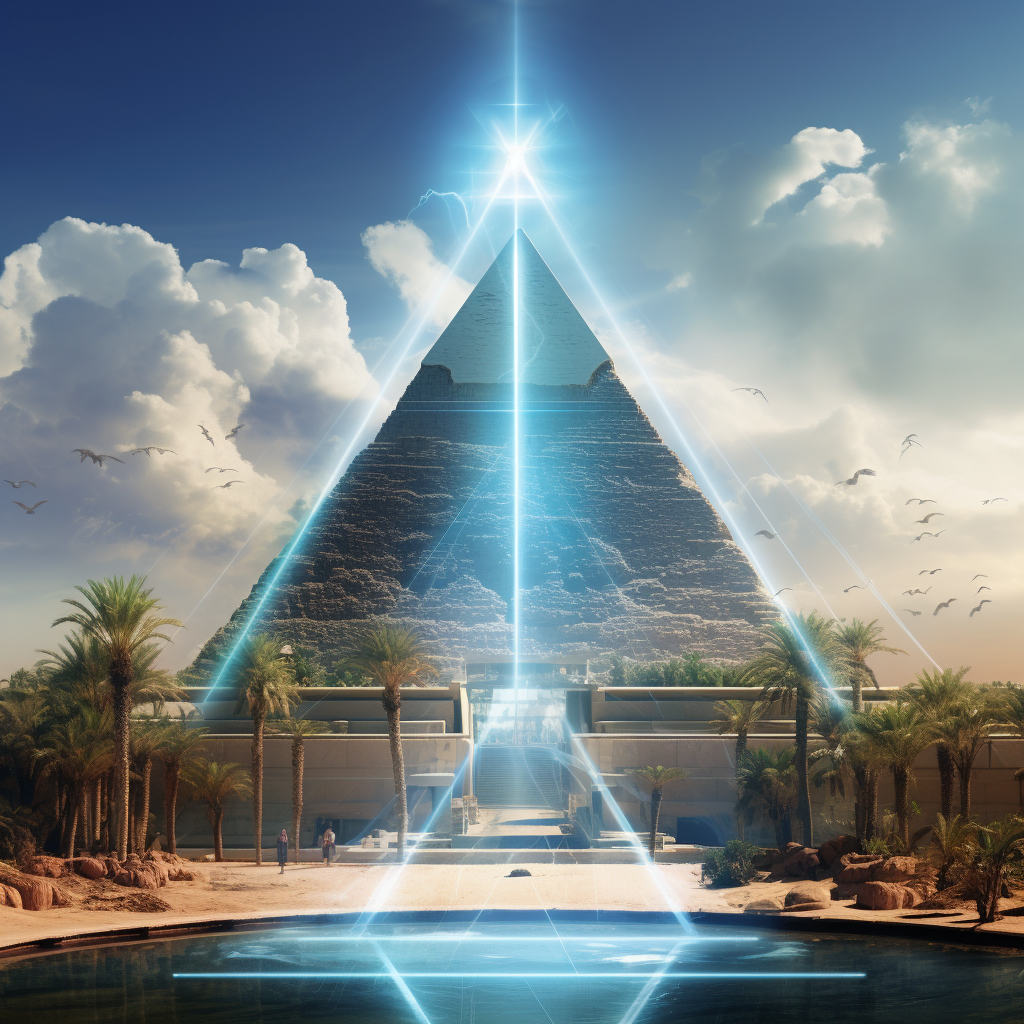 Giza Pyramid and Tesla Tower