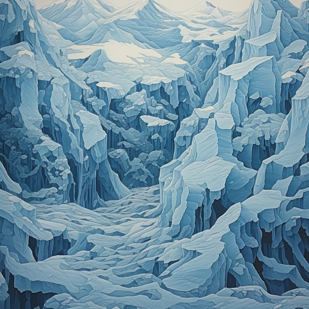 Caricature of a Glacier in Haroshi Nagai Style