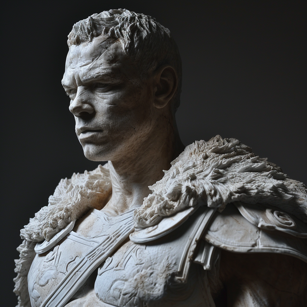 Maximus Meridius Roman Statue in Gladiator Film