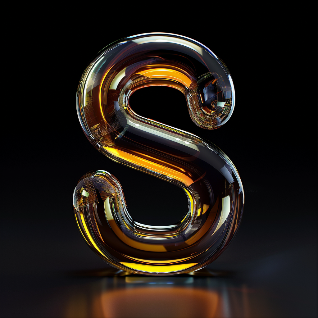 Glass 3D S Logo Design