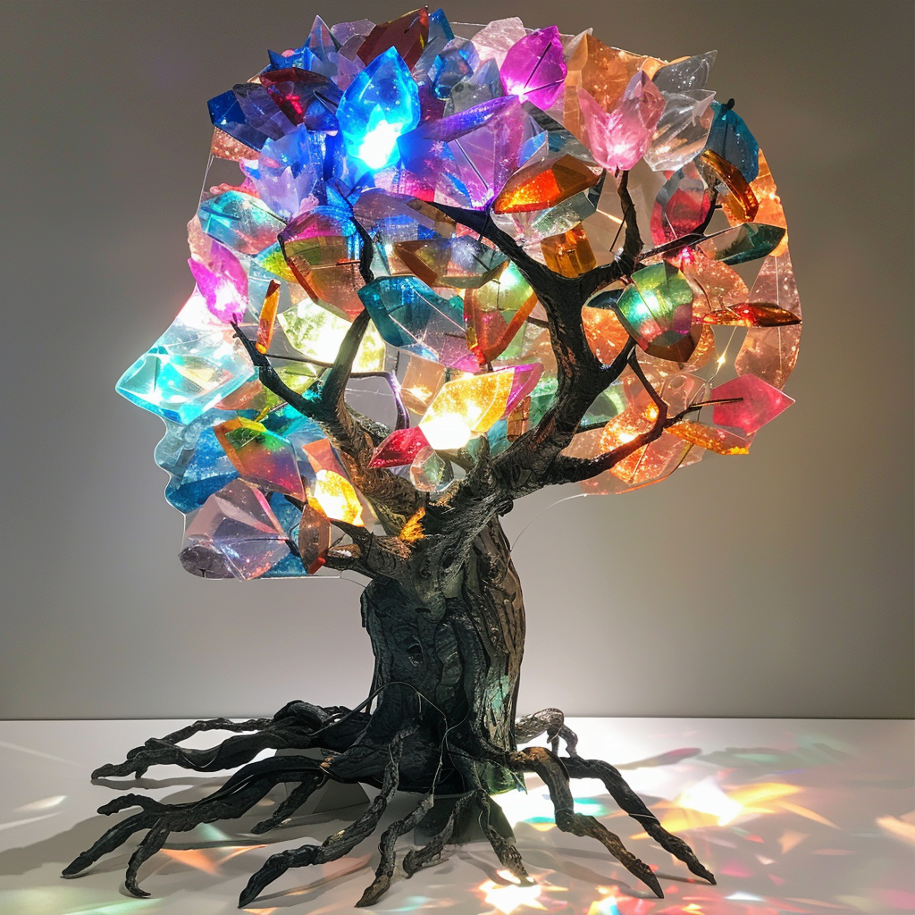 Glass Crystal Tree of Knowledge