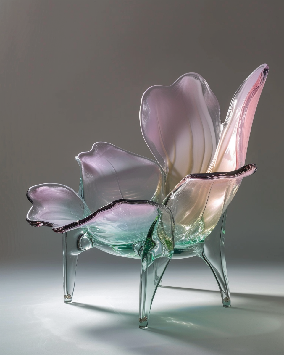 Glass Flower Chair Design