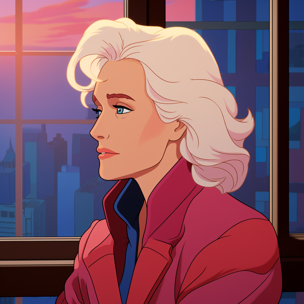 Glenn Close as Alex Forrest in Line Art Blend