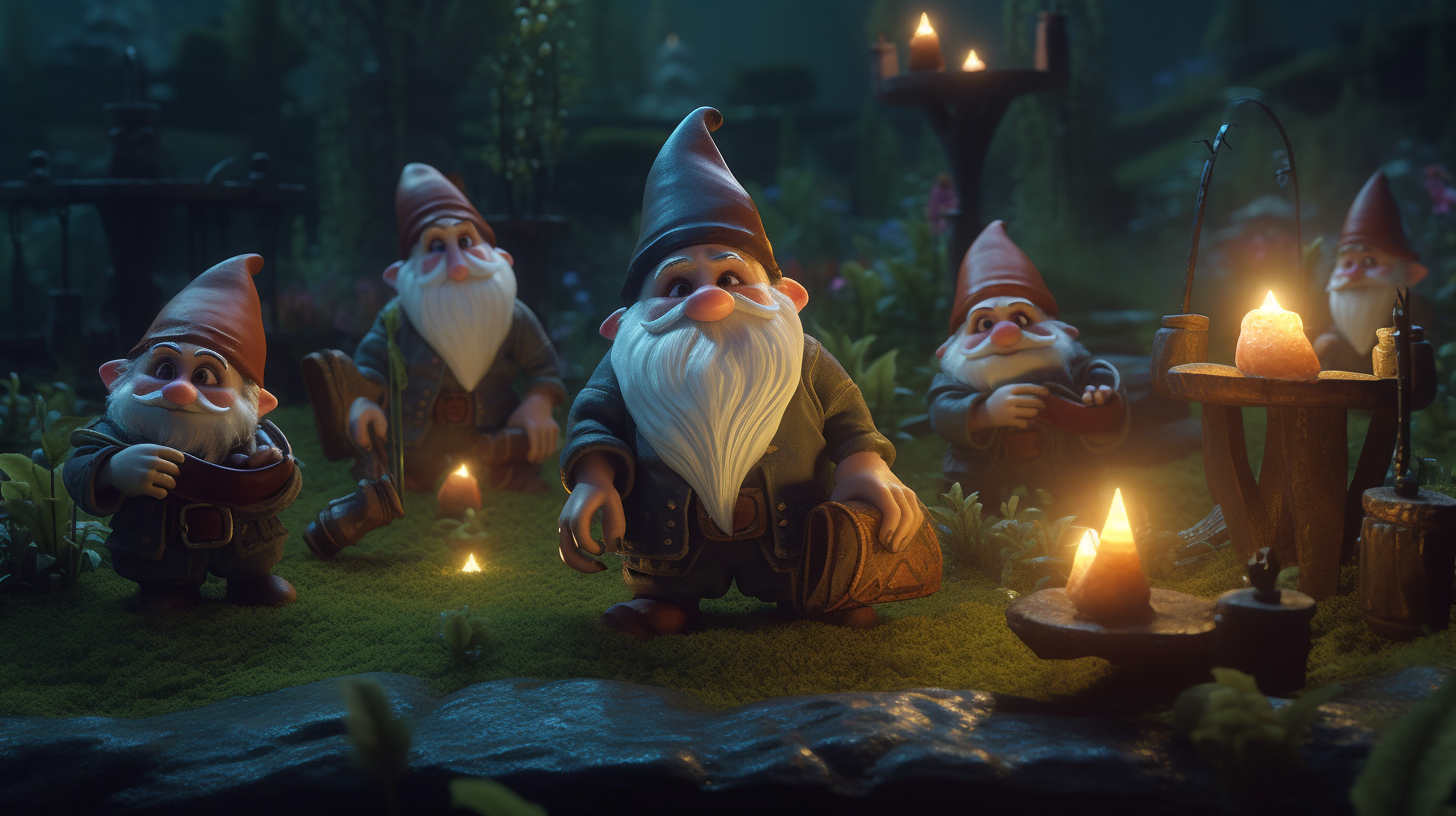 Excited gnomes ready for their quest