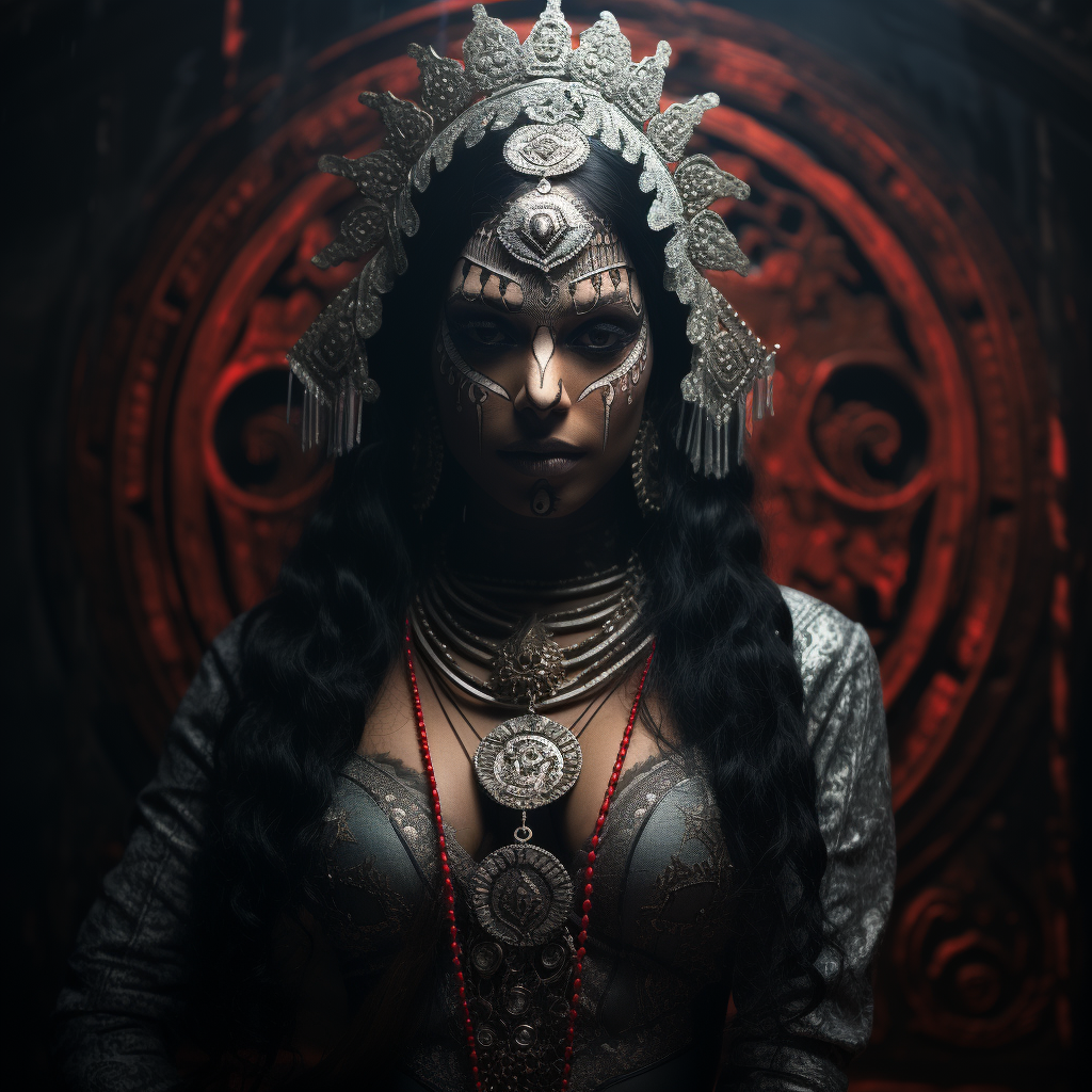 Goddess Kali with intense expression