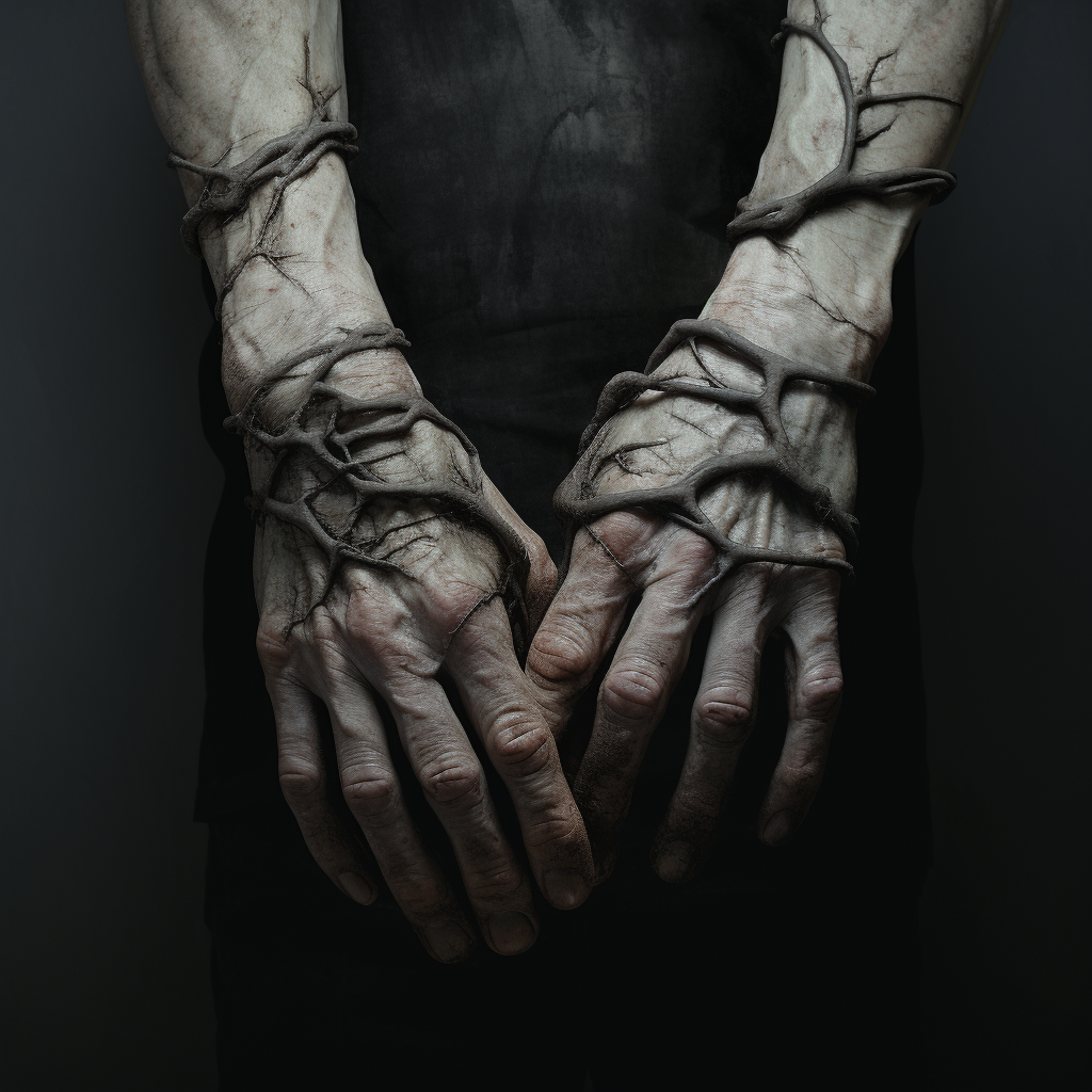 Hands with Black Veins