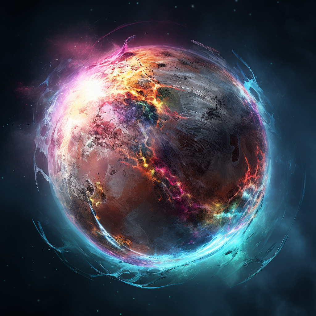 Glowing Colorful Planet Image