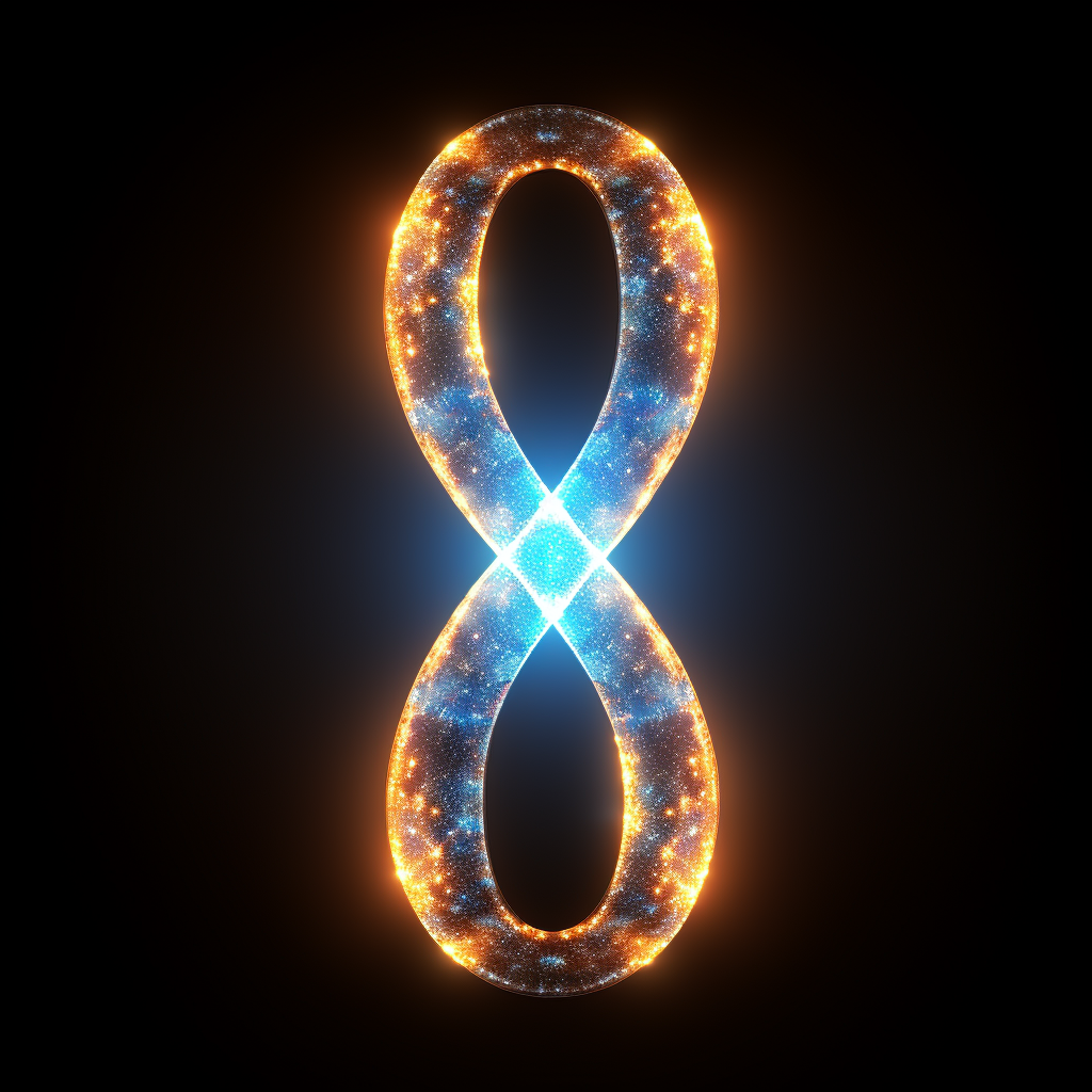 Radiant Infinity Sign Graphic Shining Bright