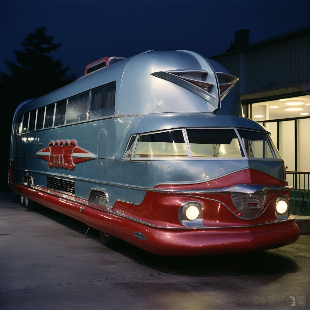 GM Futurliner with  House of Robot  painted on side