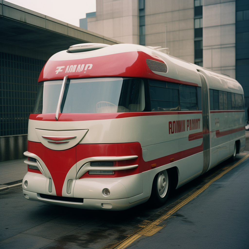 Classic GM Futurliner with Robot Painted on Side