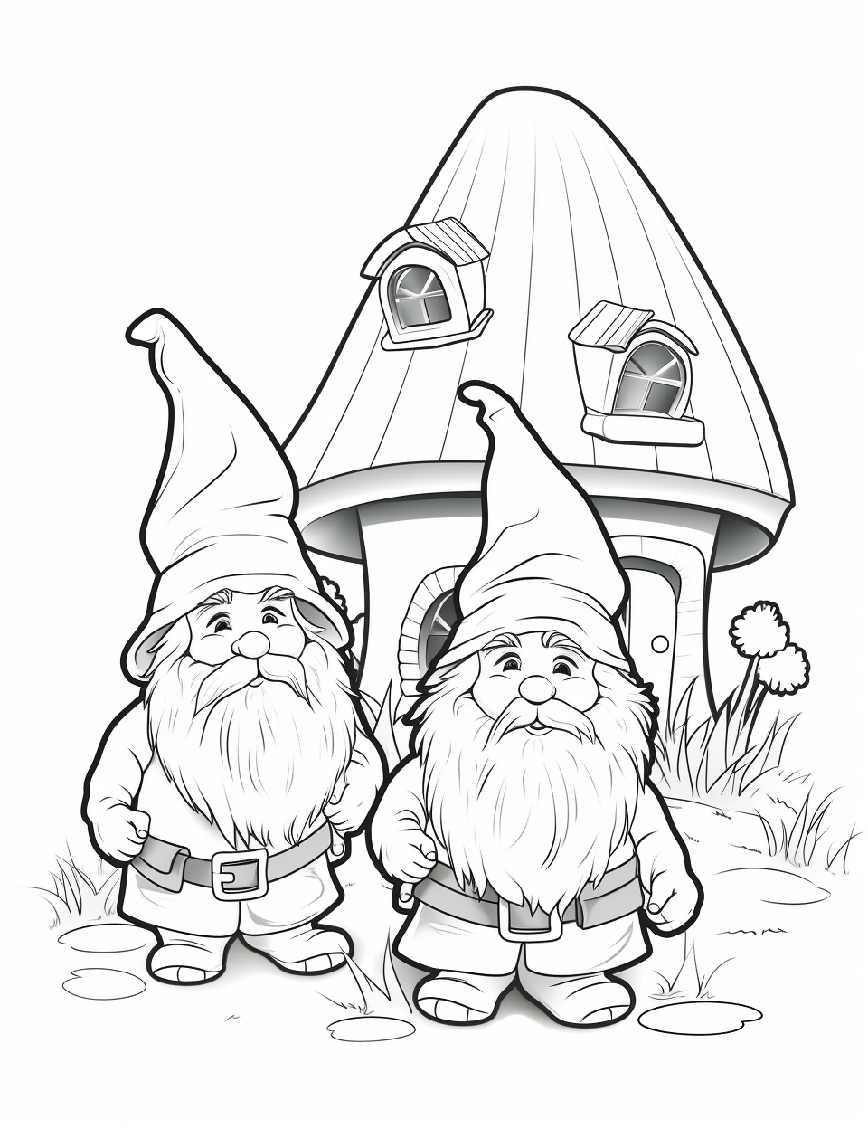 Two Gnomes by Toadstall Homes Outline