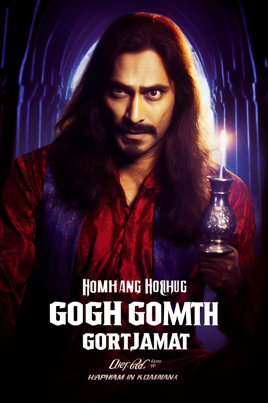 Long-haired male vampire in Goa Nights poster