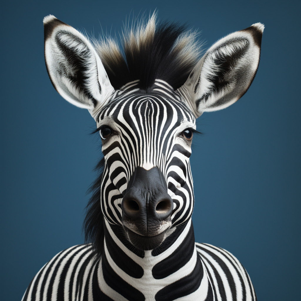 Unique goat with zebra stripes