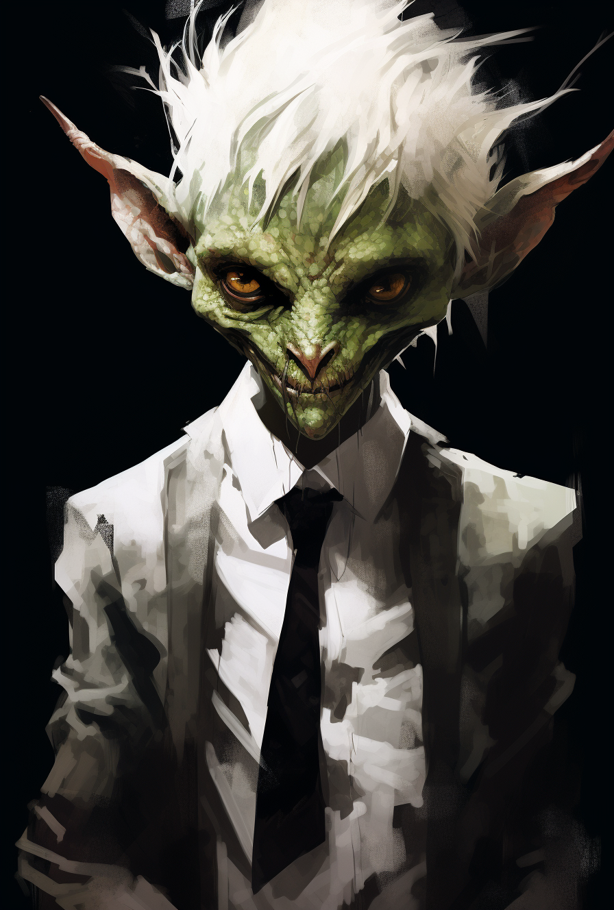 Goblin Face Art with Creepypasta Influence