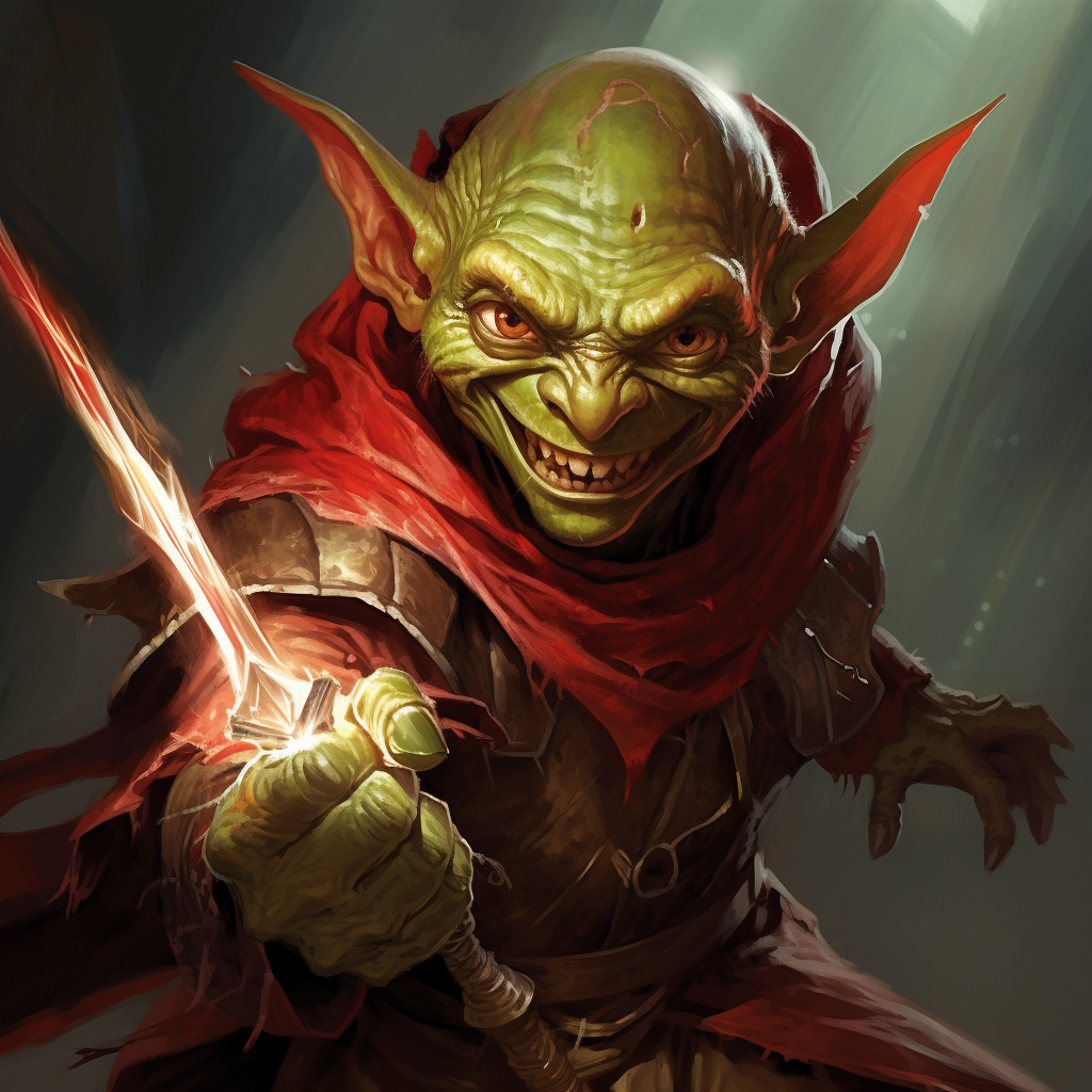 Goblin Fighter Wizard with Rapier and Magic Wand