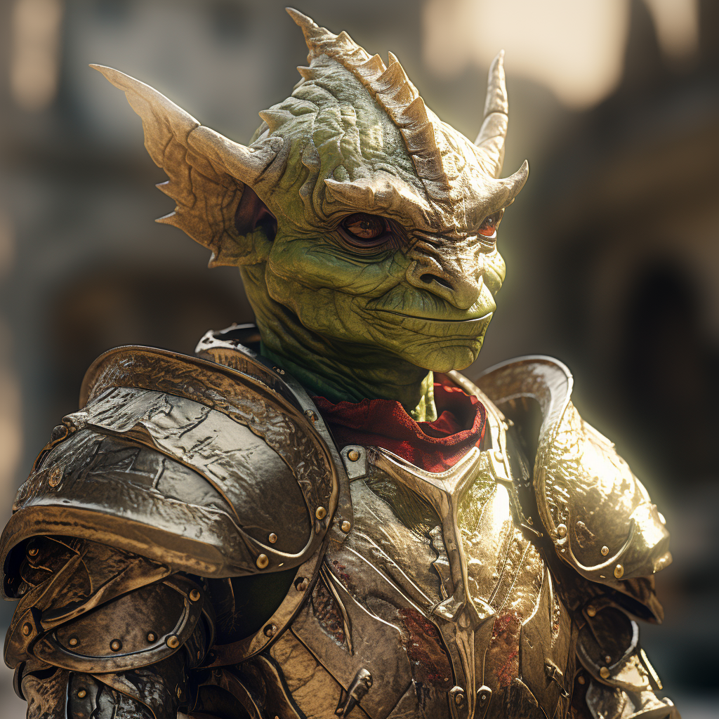 Goblin wearing Roman armor