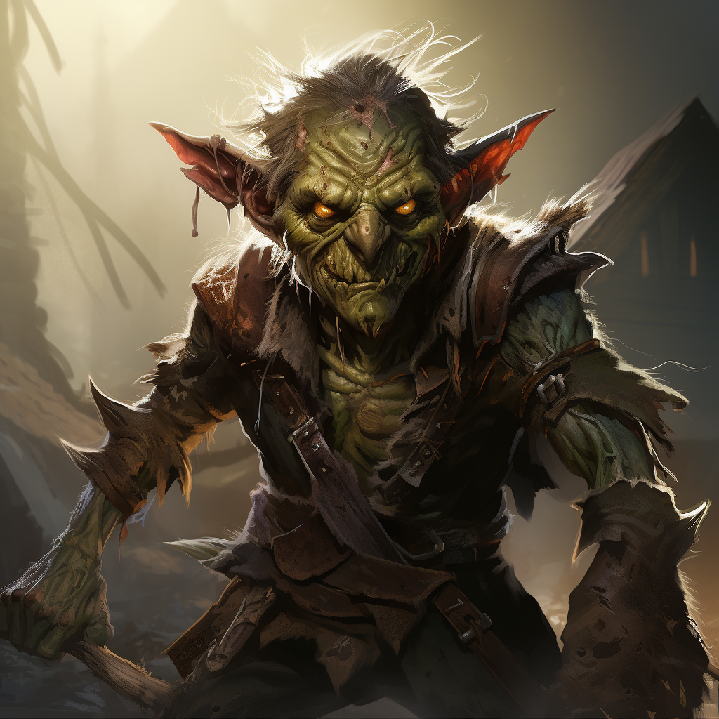 Creepy goblin undead creature