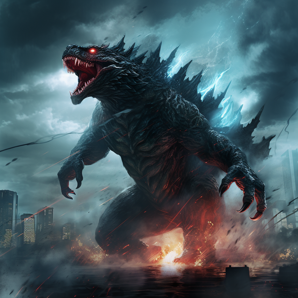 Exciting Godzilla game cover art