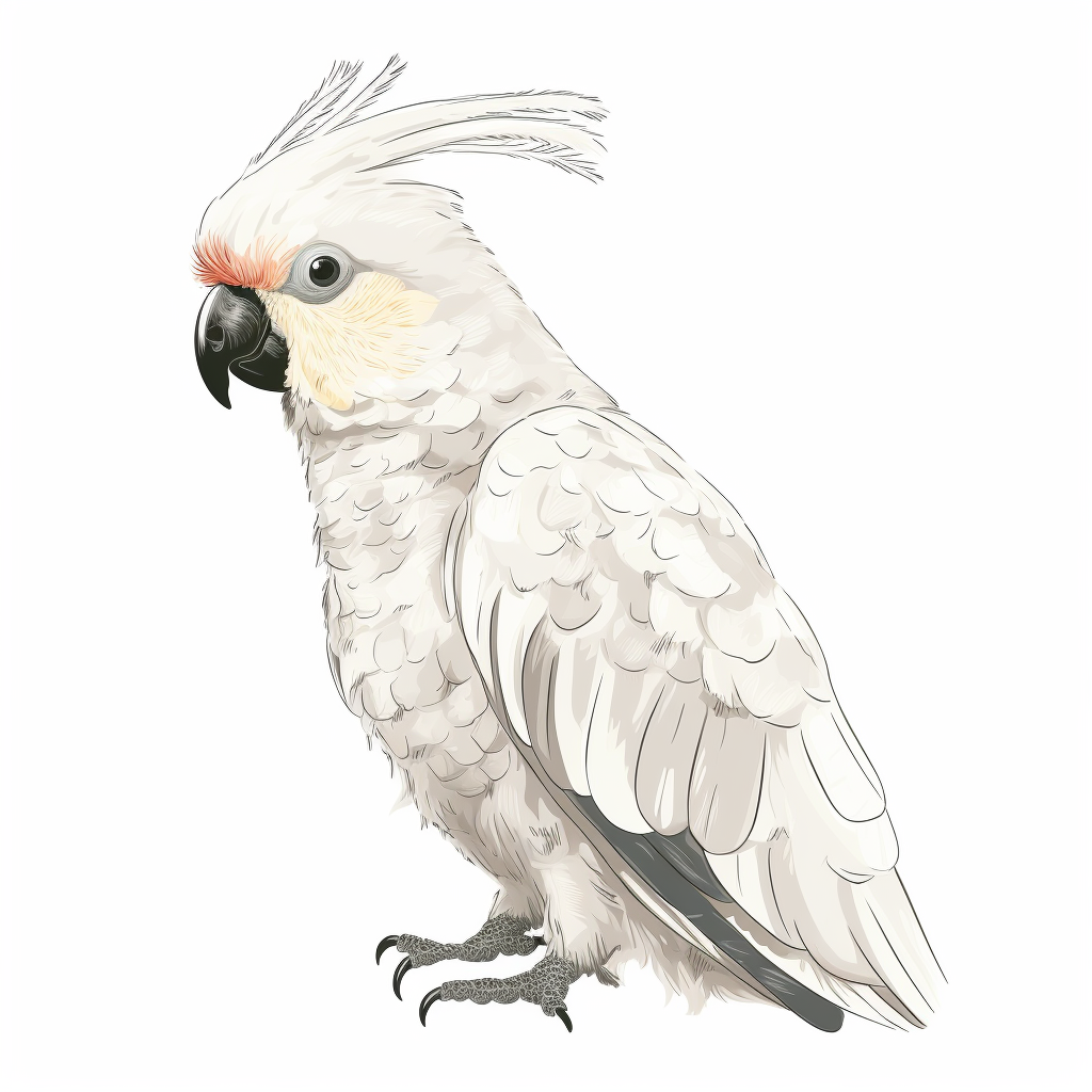 Full length vector of Goffin's Cockatoo