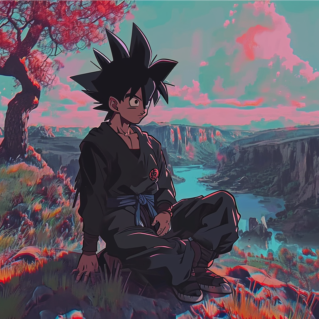 Goku Black Sasuke Retro Animation