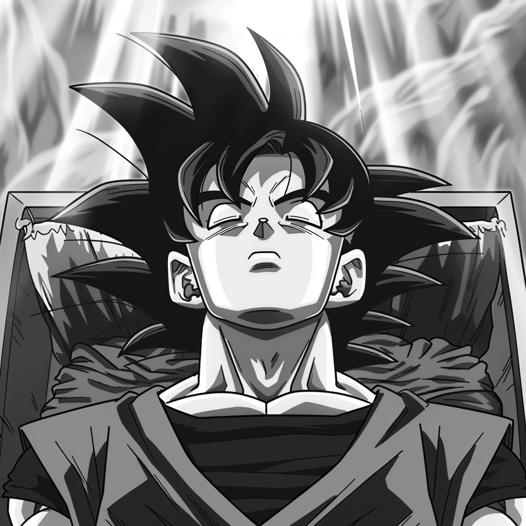 Goku funeral casket mourn background