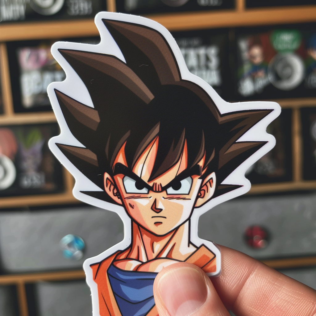 Cartoon Goku Sticker Design