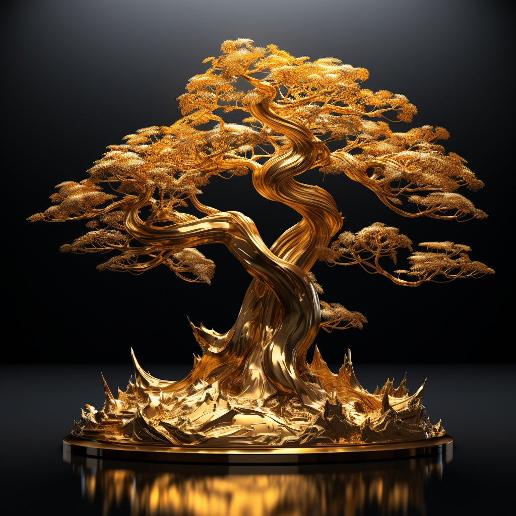 Gold Bonsai Tree Picture