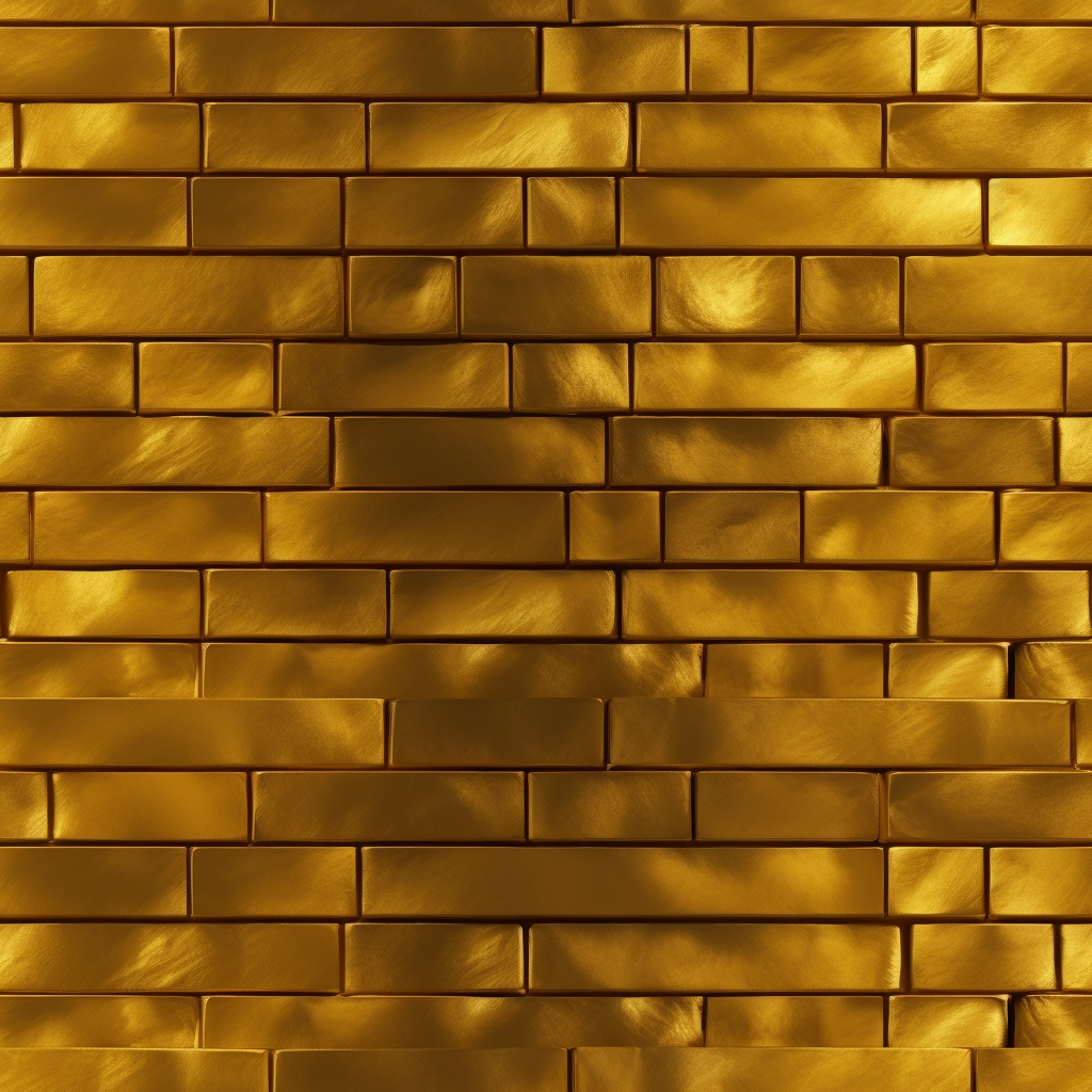 Shiny gold brick texture