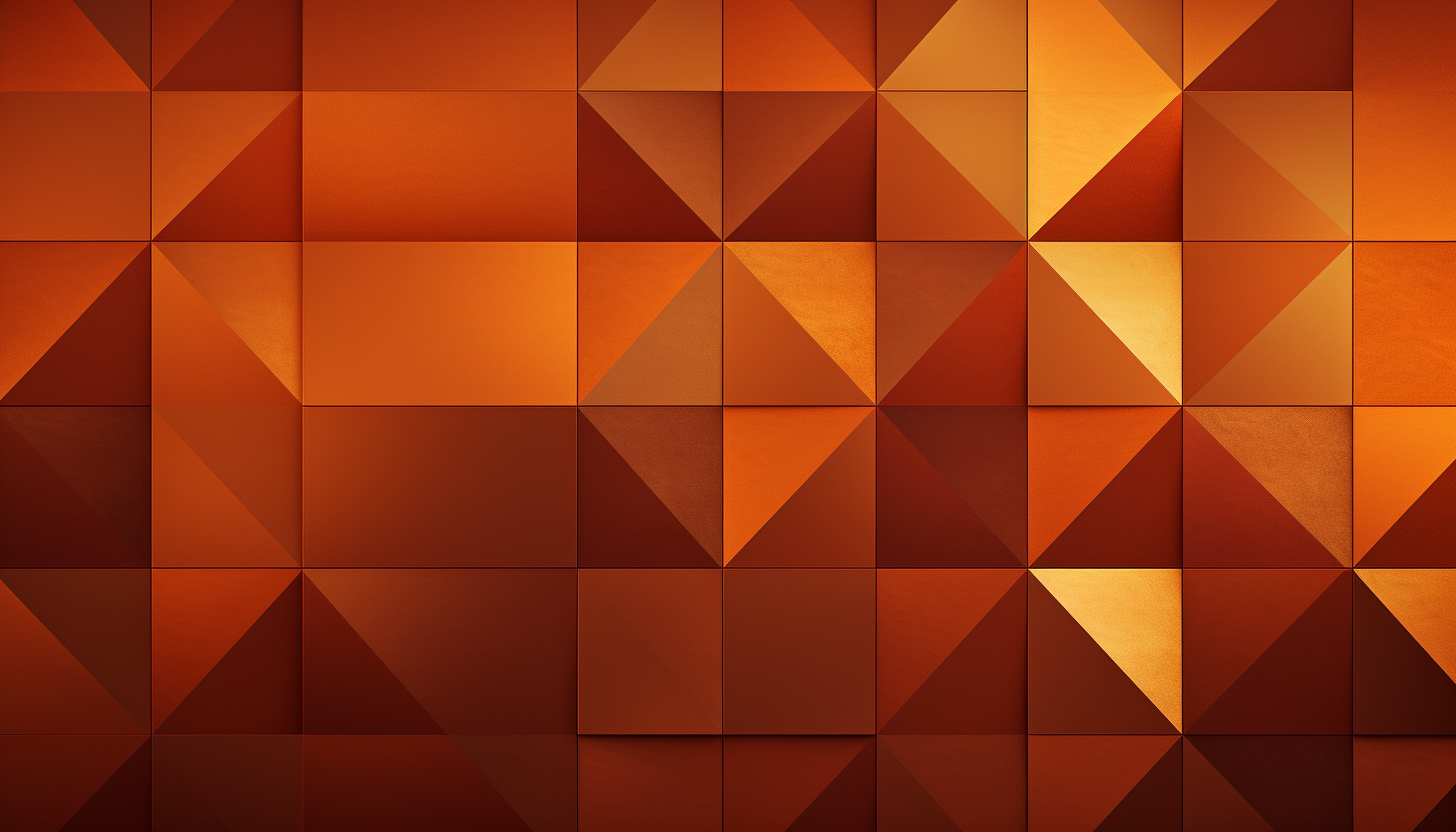 Elegant gold and burnt orange geometry