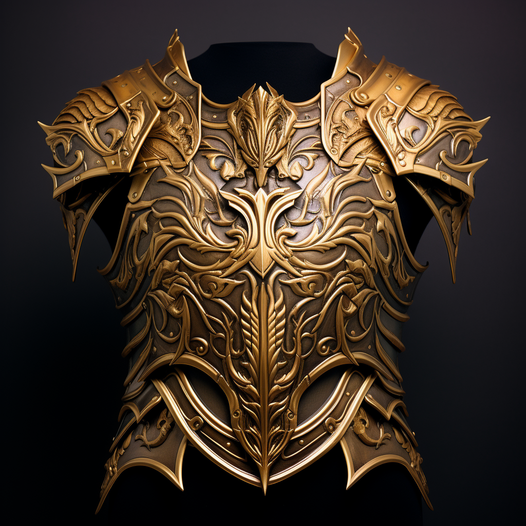 Durable Gold Chest Plate Armor