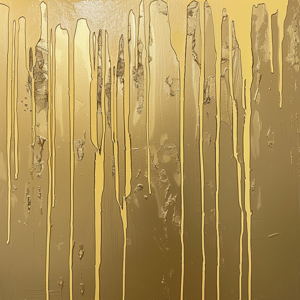 Gold Dripping Effect Art