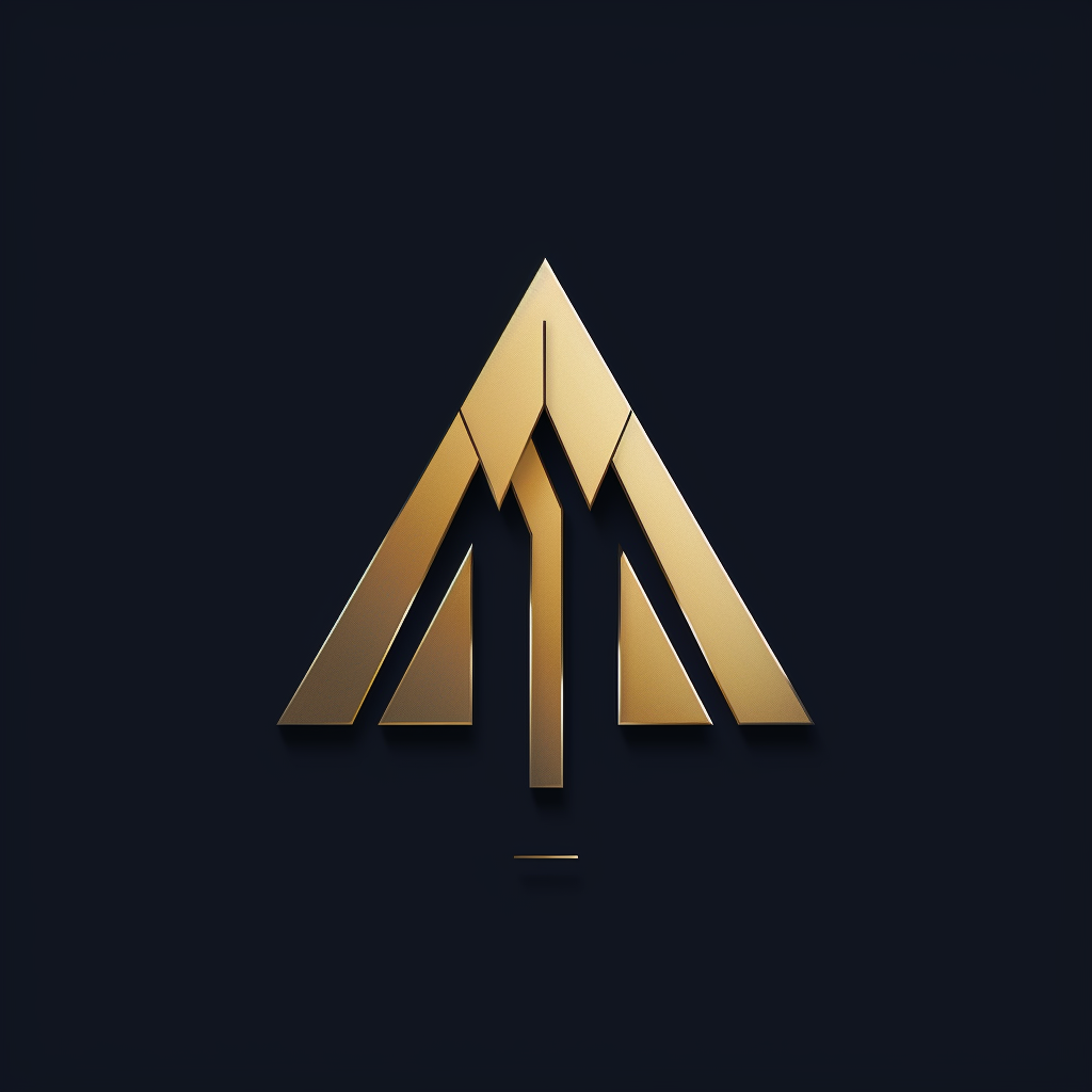 Gold minimalist house logo