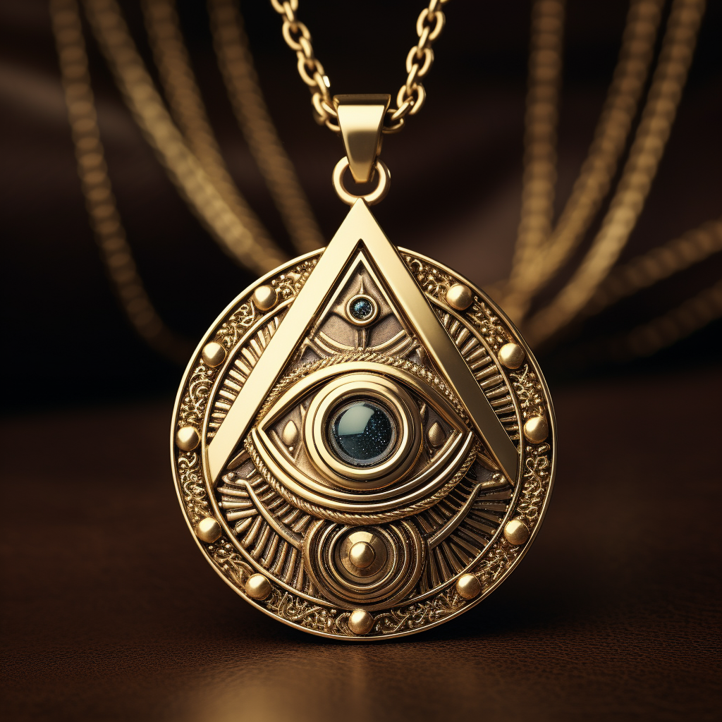 Gold Medallion with Eye of Horus Symbol