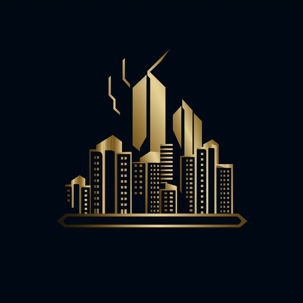 Gold real estate investor logo